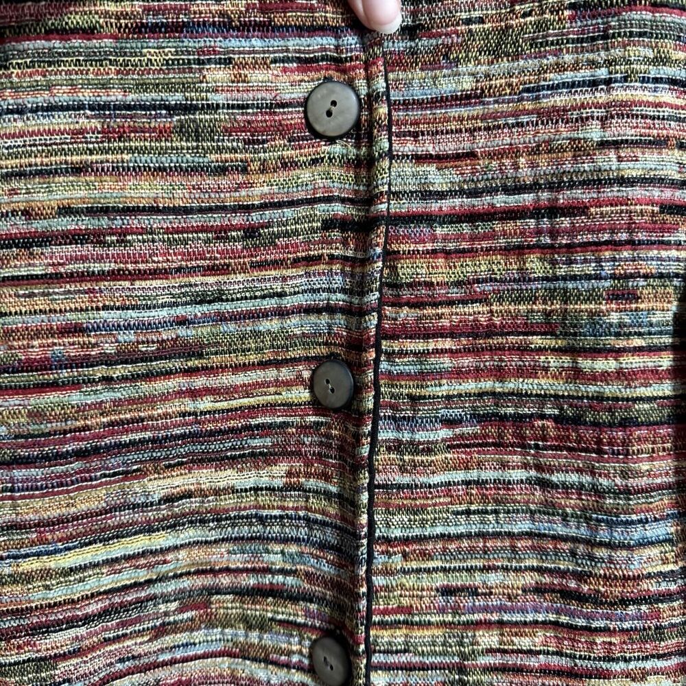 Coldwater Creek Textured Thread Button Jacket Mul… - image 2